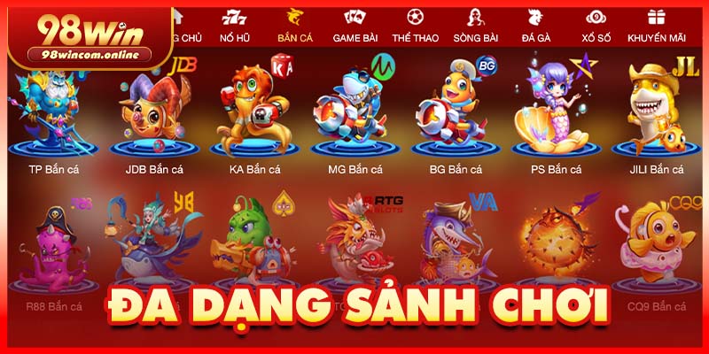 Các trò chơi cá cược phổ biến tại sảnh game bắn cá