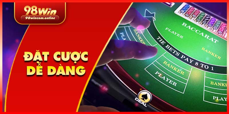 Hướng dẫn đặt cược Baccarat